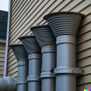 Air Exhaust Pipes on the side of a house